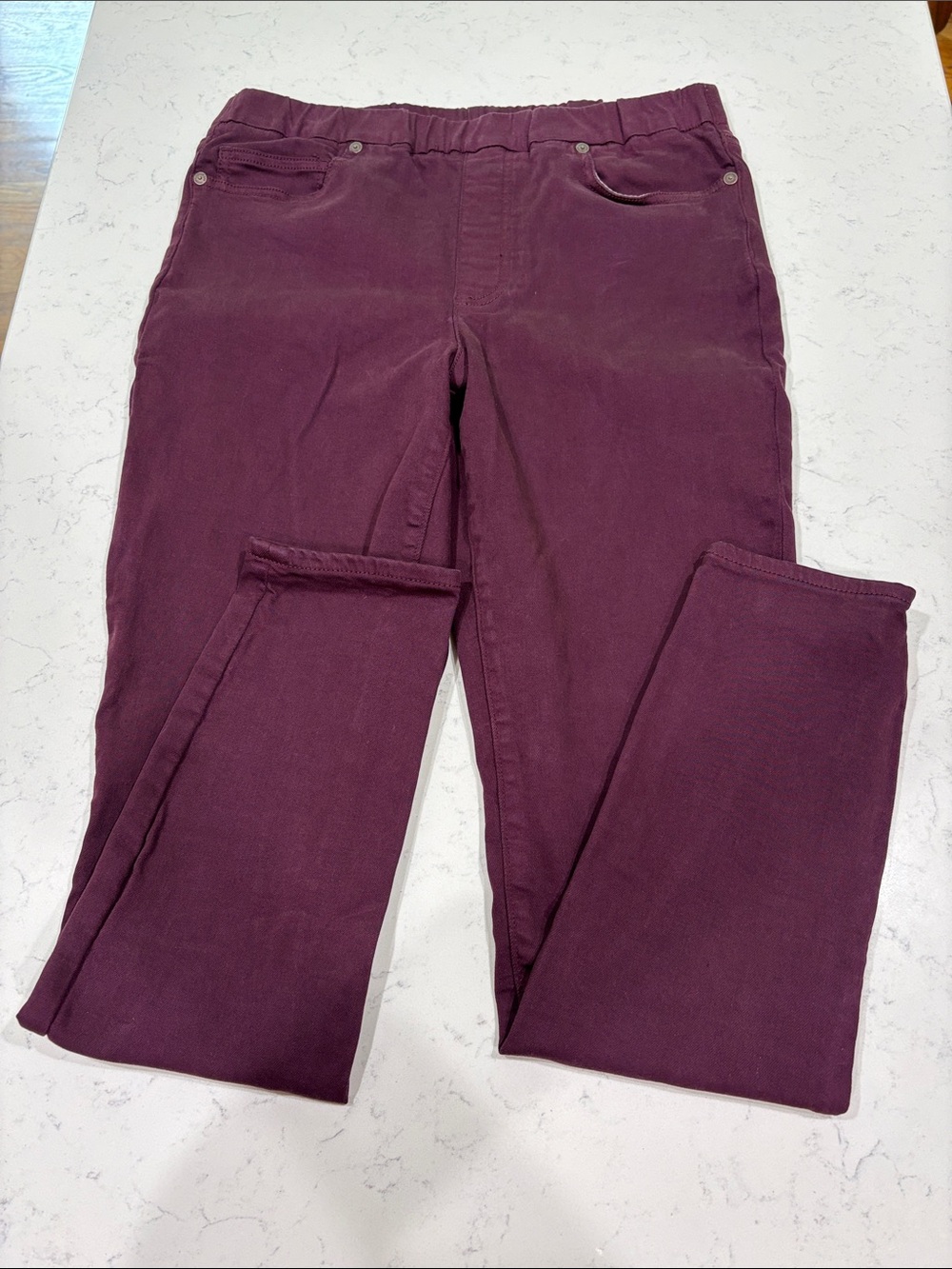 Lands' End Women's Semi High Rise Pull-On Jeggings - Plum
